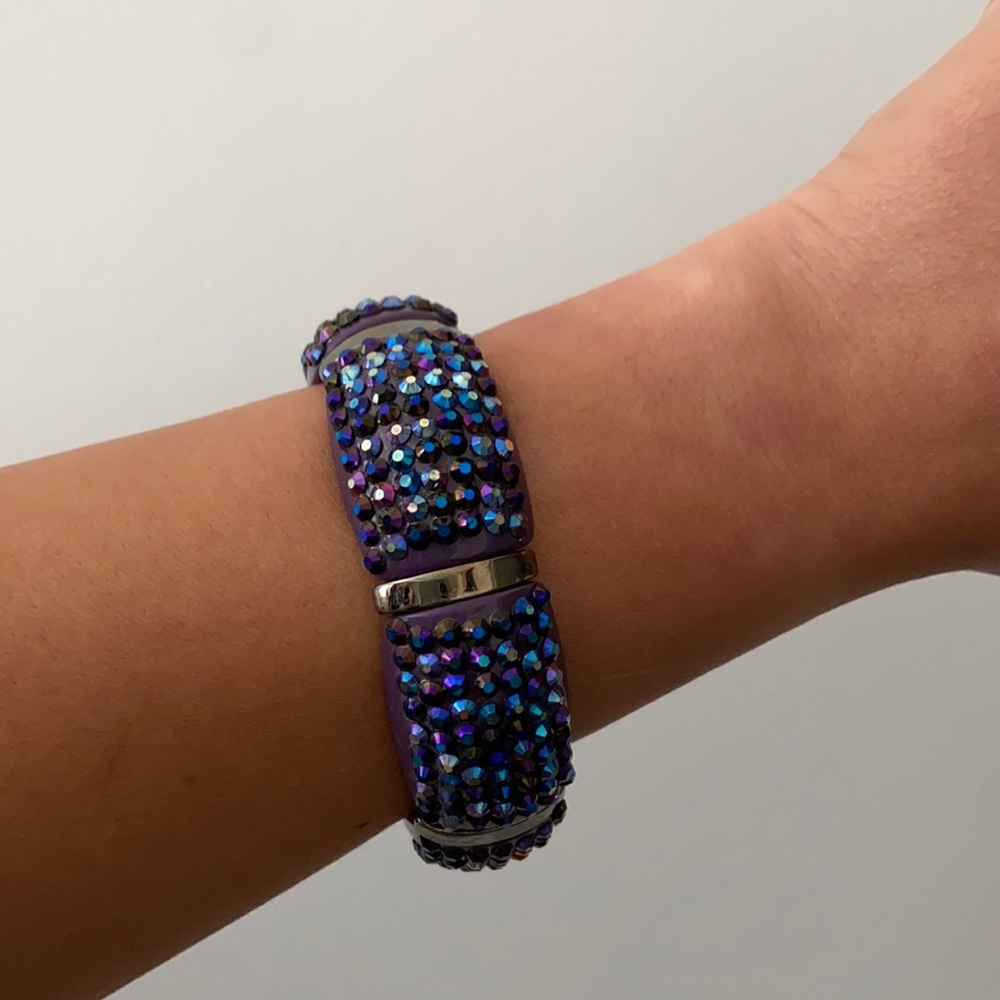 Purple embellished bracelet